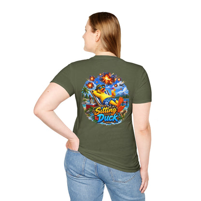 Sitting Duck Graphic T-Shirt – Colorful Tropical Duck - Personalized