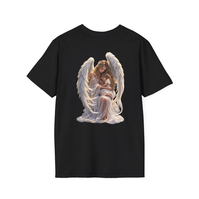 Angel Mother & Child T-Shirt – Serene Guardian Graphic T-Shirt- personalized
