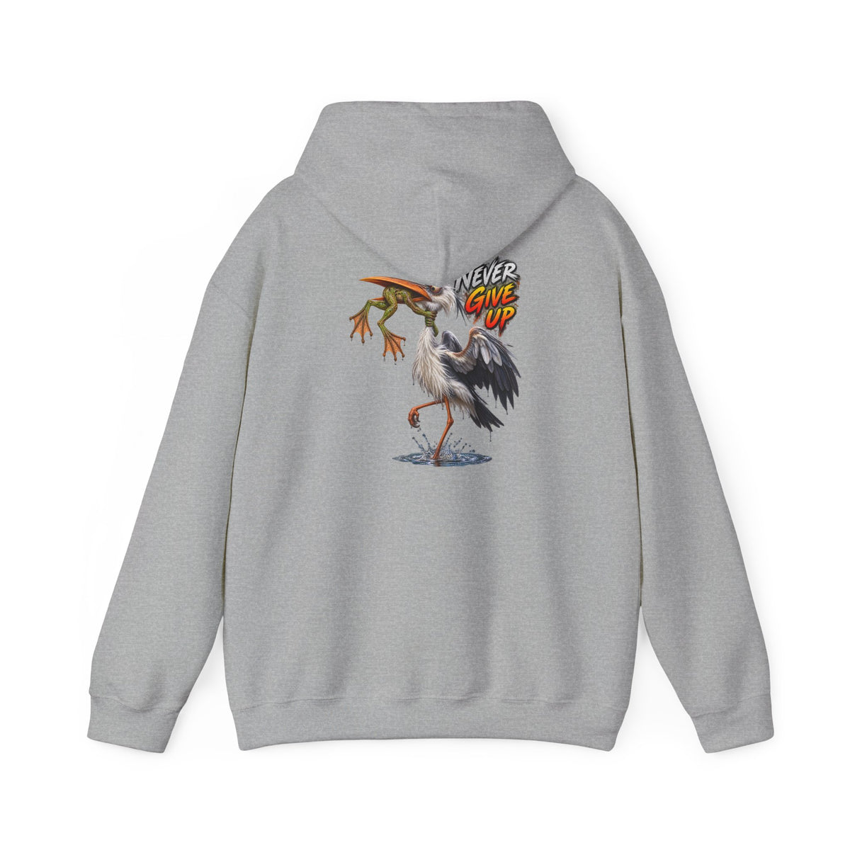 Never Give Up Stork & Frog Crewneck Hoodie