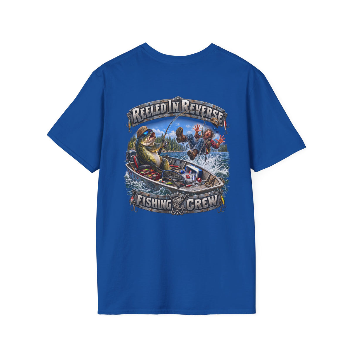 Fishing T-Shirt — "Reeled in Reverse" Graphic - Personalized