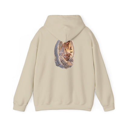 Angel Embrace Hoodie — Serene Guardian Back Print