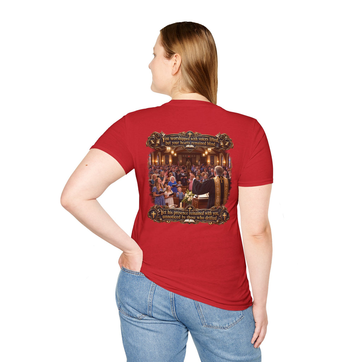 Religious Choir Scene T-Shirt — Church Service Illustration - Personalized