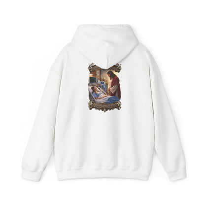 Religious Prayer Hoodie – Comforting Hospital Scene Pullover - Personalized