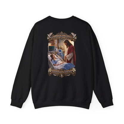Religious Prayer Sweatshirt – Comforting Hospital Scene Pullover - Personalized