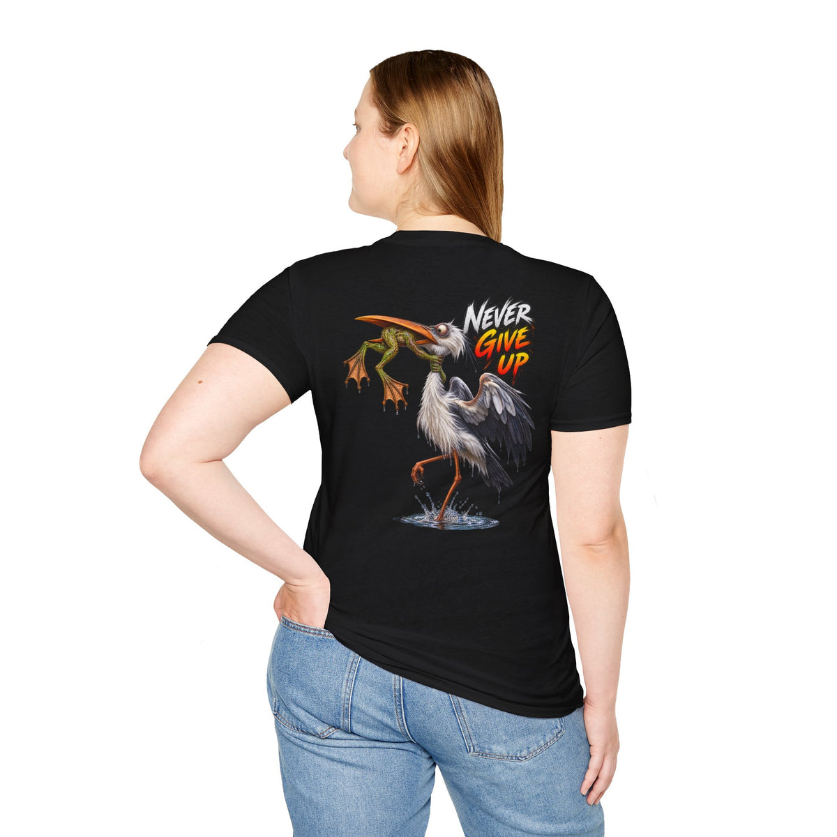 Never Give Up Stork & Frog T-Shirt - Personalized