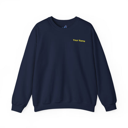 Fishing Crew Sweatshirt — "Hooked on Trouble" Graphic Crewneck - Personalized
