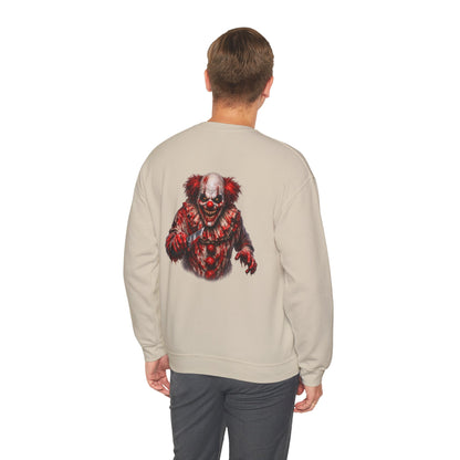 Horror Clown Bear Sweatshirt — Creepy Bloodied Teddy Graphic Sweatshirt - Personalized