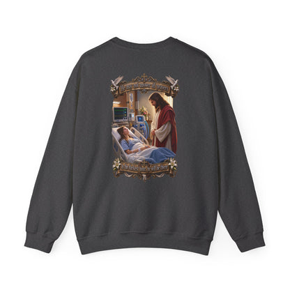 Religious Prayer Sweatshirt – Comforting Hospital Scene Pullover - Personalized