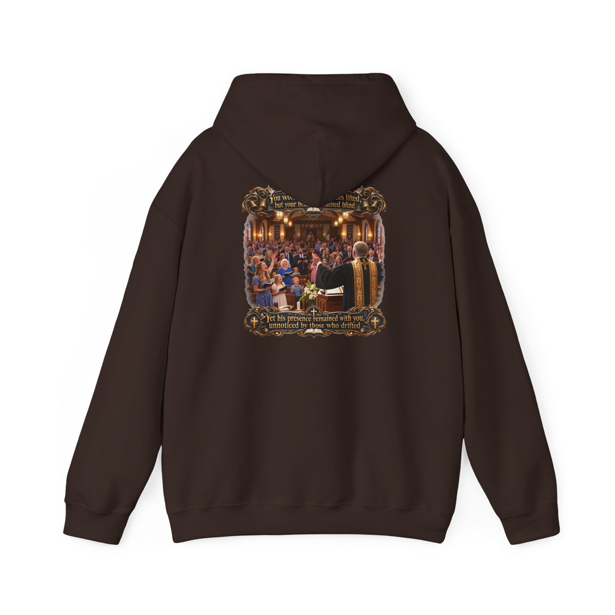 Religious Choir Scene Hoodie — Church Service Illustration - Personalized