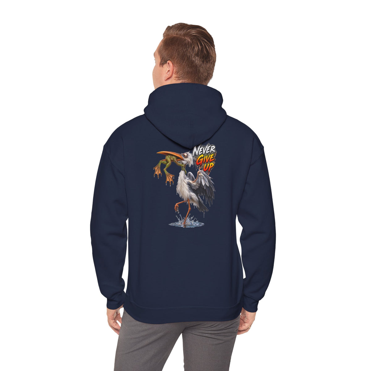 Never Give Up Stork & Frog Crewneck Hoodie
