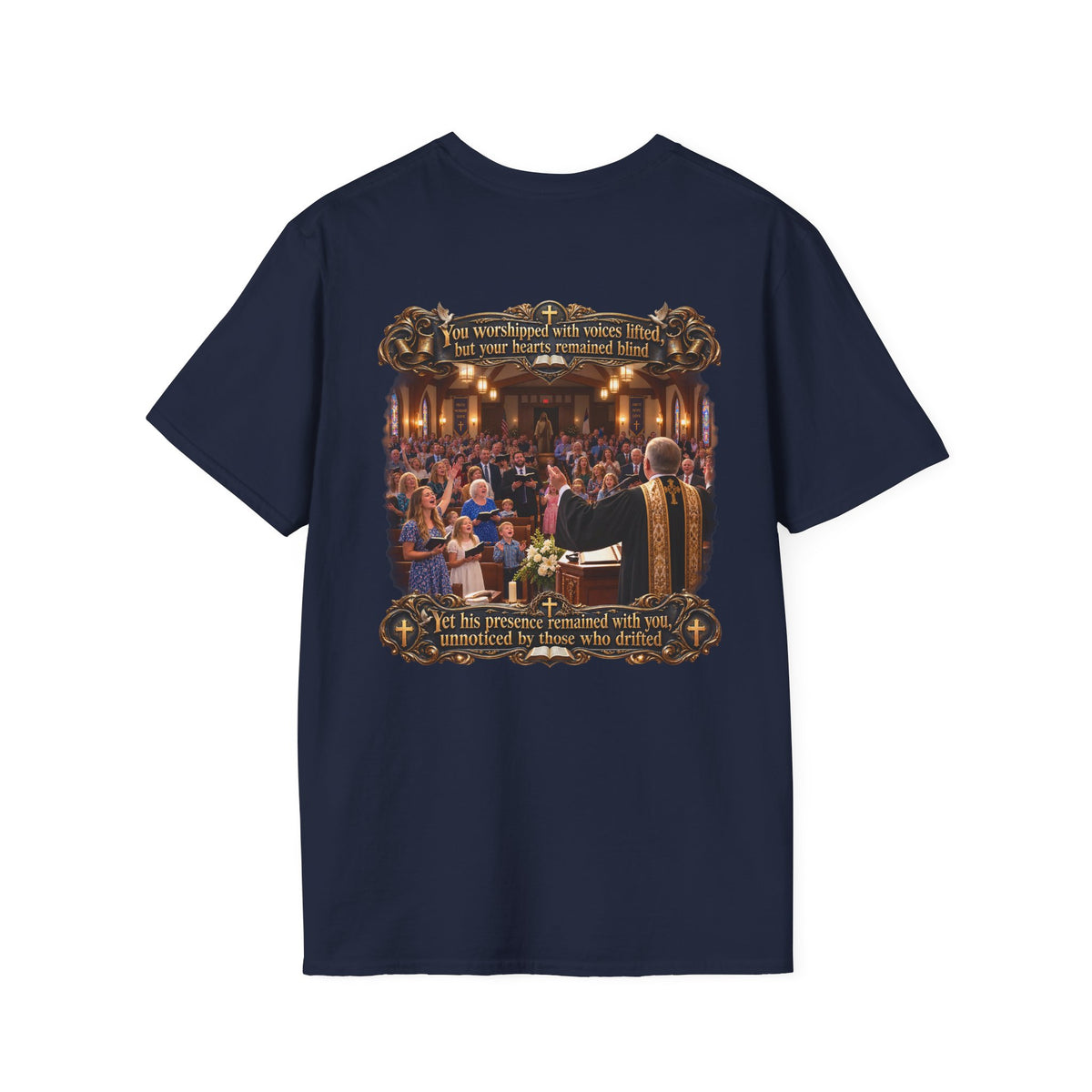 Religious Choir Scene T-Shirt — Church Service Illustration - Personalized