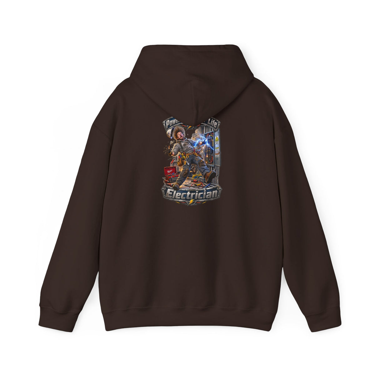 Funny Electrician Crewneck Hoodie — 'Powering Up Your Life' Tradesman Gift - Personalized