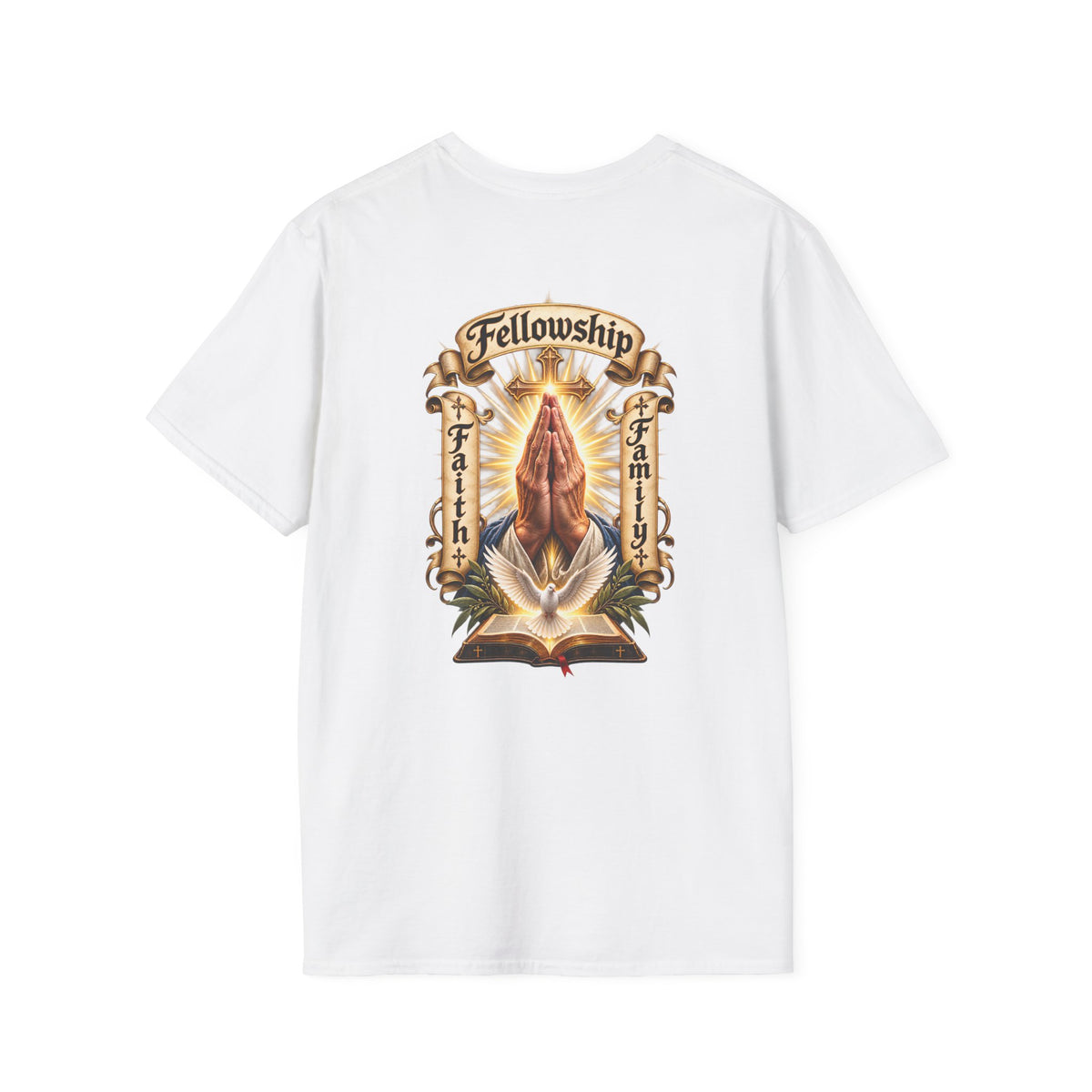 Prayer Hands T-Shirt — Vintage Sacred Heart Religious T-Shirt - Personalized