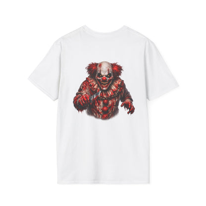 Horror Clown Bear T-Shirt— Creepy Bloodied Teddy Graphic T-Shirt - Personalized
