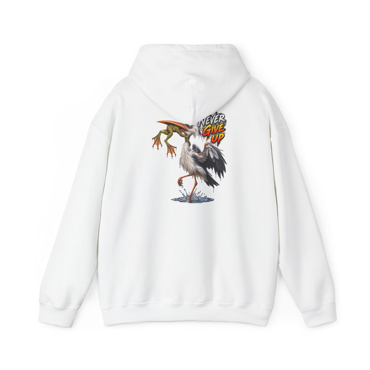 Never Give Up Stork & Frog Crewneck Hoodie - Personalized