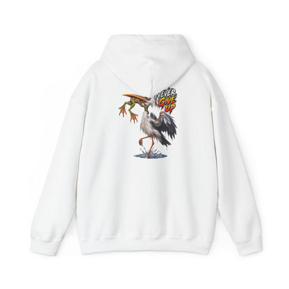 Never Give Up Stork & Frog Crewneck Hoodie - Personalized