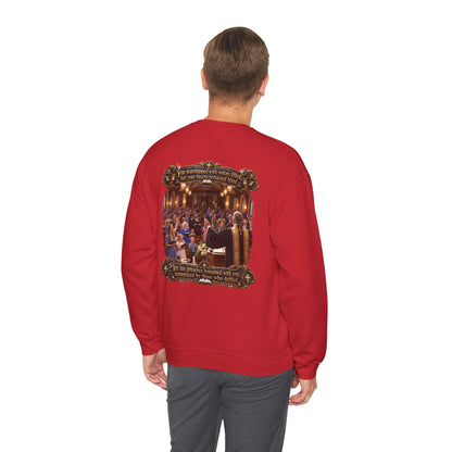 Religious Choir Scene Crewneck Sweatshirt — Church Service Illustration - Personalized