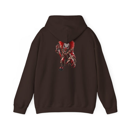 Horror Clown Graphic Hoodie — Creepy Red Pennywise Style Back Print - Personalized