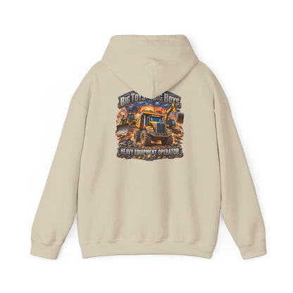 Heavy Equipment Operator Hoodie — "Big Toys for Big Boys" Construction Truck Graphic