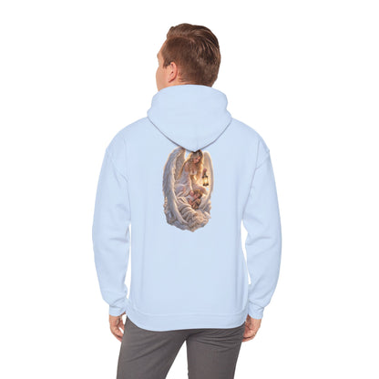 Angel Embrace Hoodie — Serene Guardian Back Print - personalized