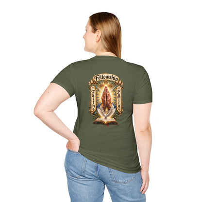 Prayer Hands T-Shirt — Vintage Sacred Heart Religious T-Shirt - Personalized