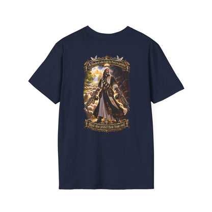 Hoodie: Gothic Angel Guardian Back Print T-Shirt – Dark Fantasy Streetwear
