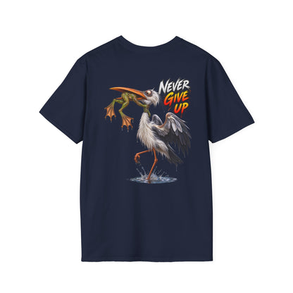 Never Give Up Stork & Frog T-Shirt