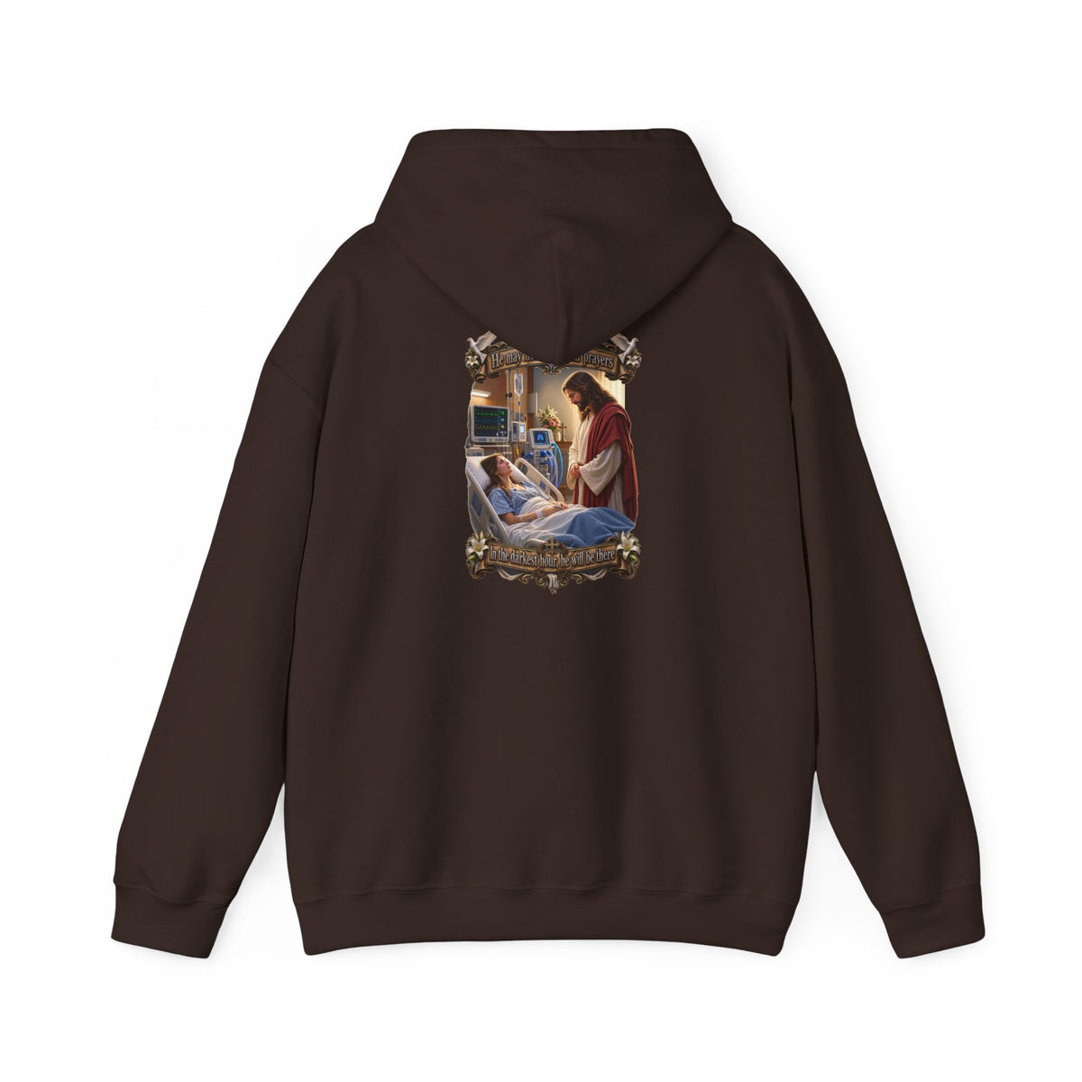 Religious Prayer Hoodie – Comforting Hospital Scene Pullover - Personalized