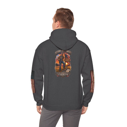 Veteran Tribute Hoodie — American Flag Sleeve Patriotic Military Hoodie