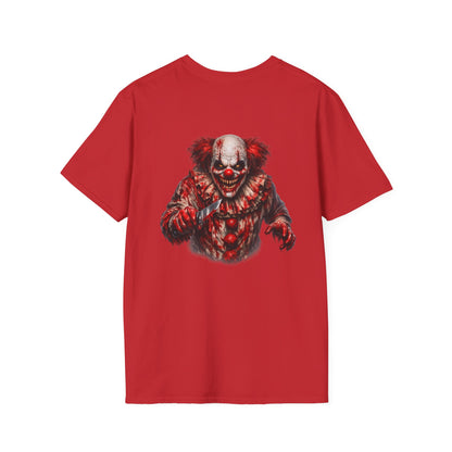 Horror Clown Bear T-Shirt— Creepy Bloodied Teddy Graphic T-Shirt
