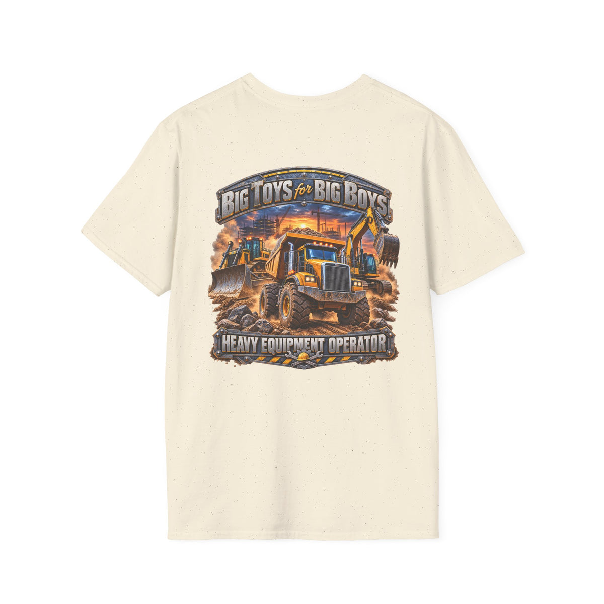Heavy Equipment Operator T-Shirt — "Big Toys for Big Boys" Construction Truck Graphic