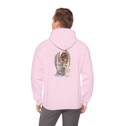 Angel Mother & Child Hoodie – Serene Guardian Graphic Hoodie