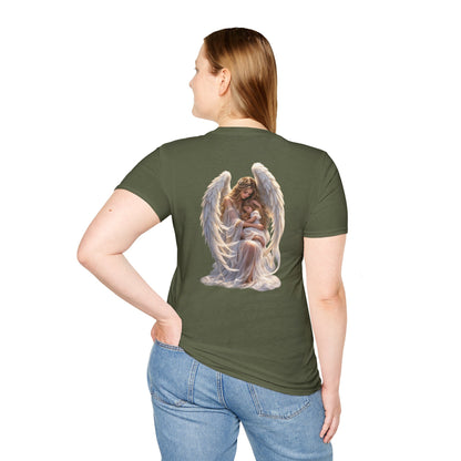 Angel Mother & Child T-Shirt – Serene Guardian Graphic T-Shirt- personalized