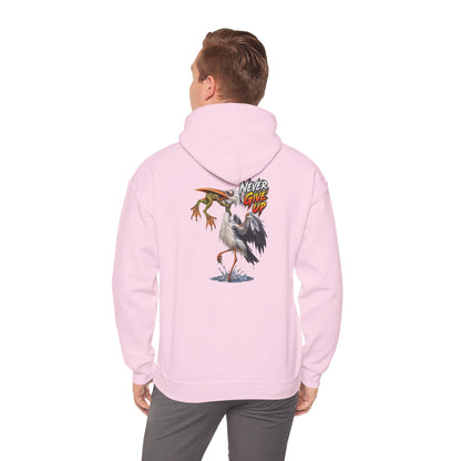 Never Give Up Stork & Frog Crewneck Hoodie - Personalized