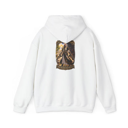 Hoodie: Gothic Angel Guardian Back Print Hoodie – Dark Fantasy Streetwear - Personalized