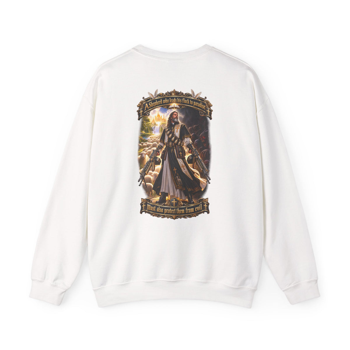 Hoodie: Gothic Angel Guardian Back Print Sweatshirt – Dark Fantasy Streetwear - Personalized