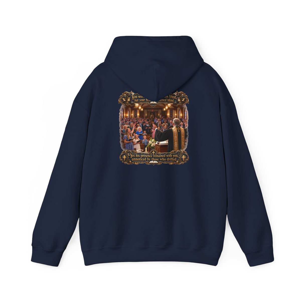 Religious Choir Scene Hoodie — Church Service Illustration - Personalized
