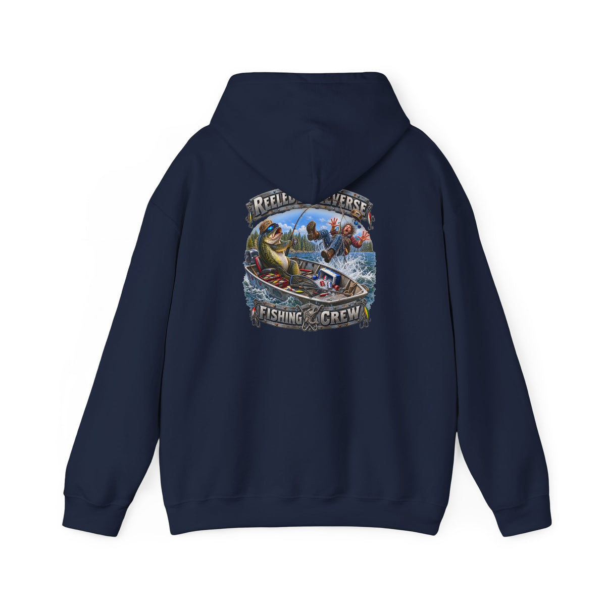 Fishing Hoodie — "Reeled in Reverse" Graphic - Personalized