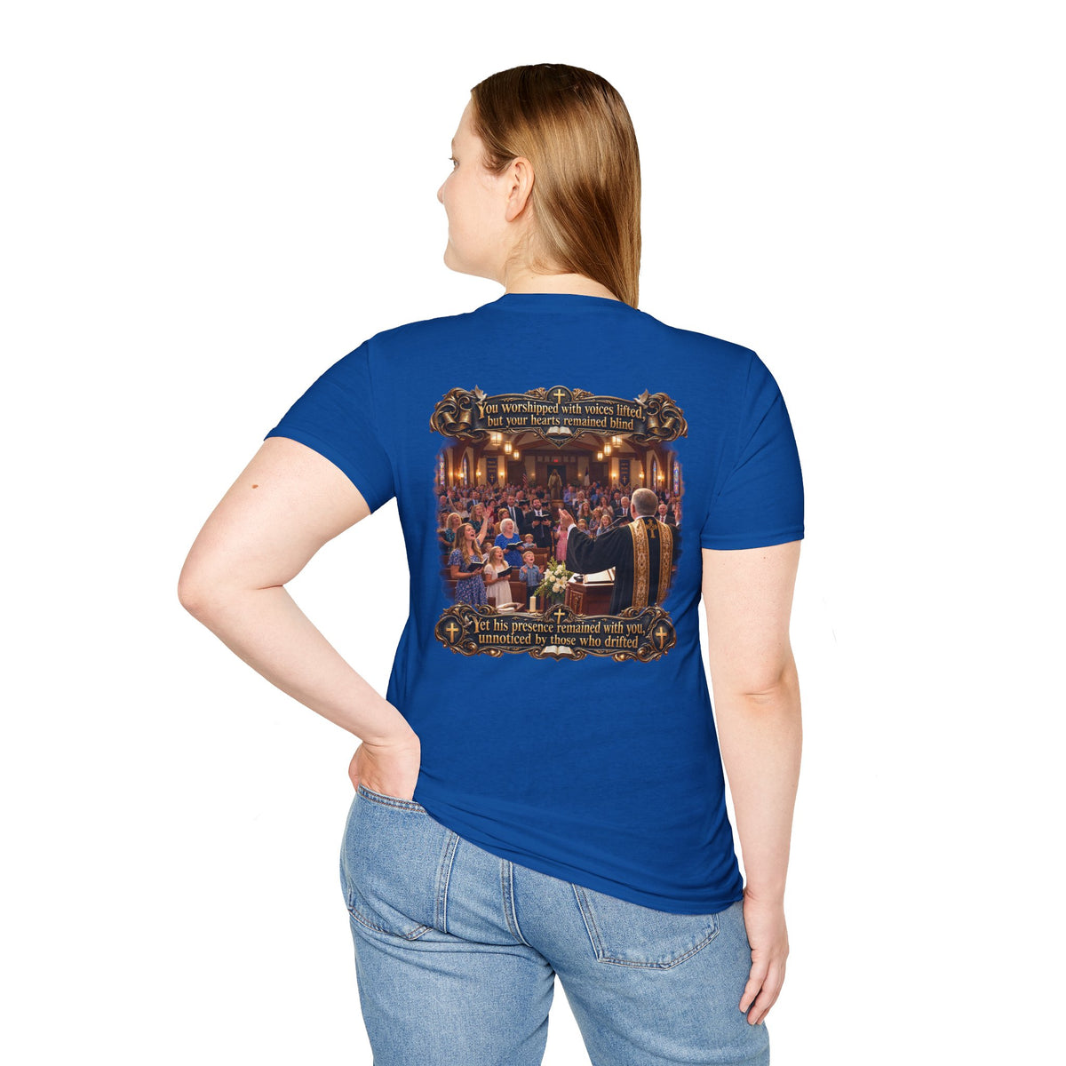 Religious Choir Scene T-Shirt — Church Service Illustration - Personalized