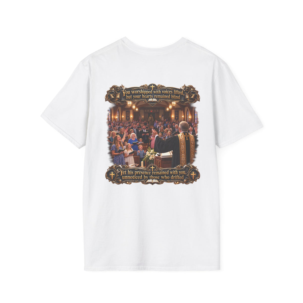 Religious Choir Scene T-Shirt — Church Service Illustration - Personalized