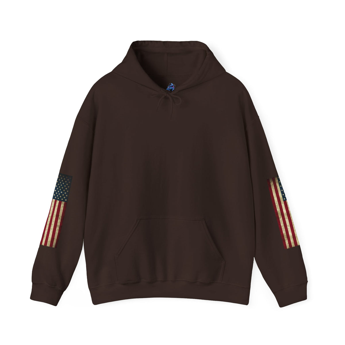 Veteran Tribute Hoodie — American Flag Sleeve Patriotic Military Hoodie