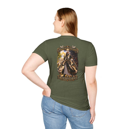 Hoodie: Gothic Angel Guardian Back Print T-Shirt – Dark Fantasy Streetwear