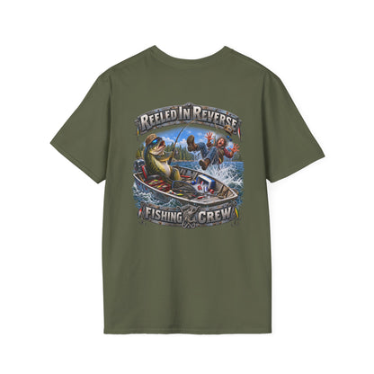Fishing T-Shirt — "Reeled in Reverse" Graphic