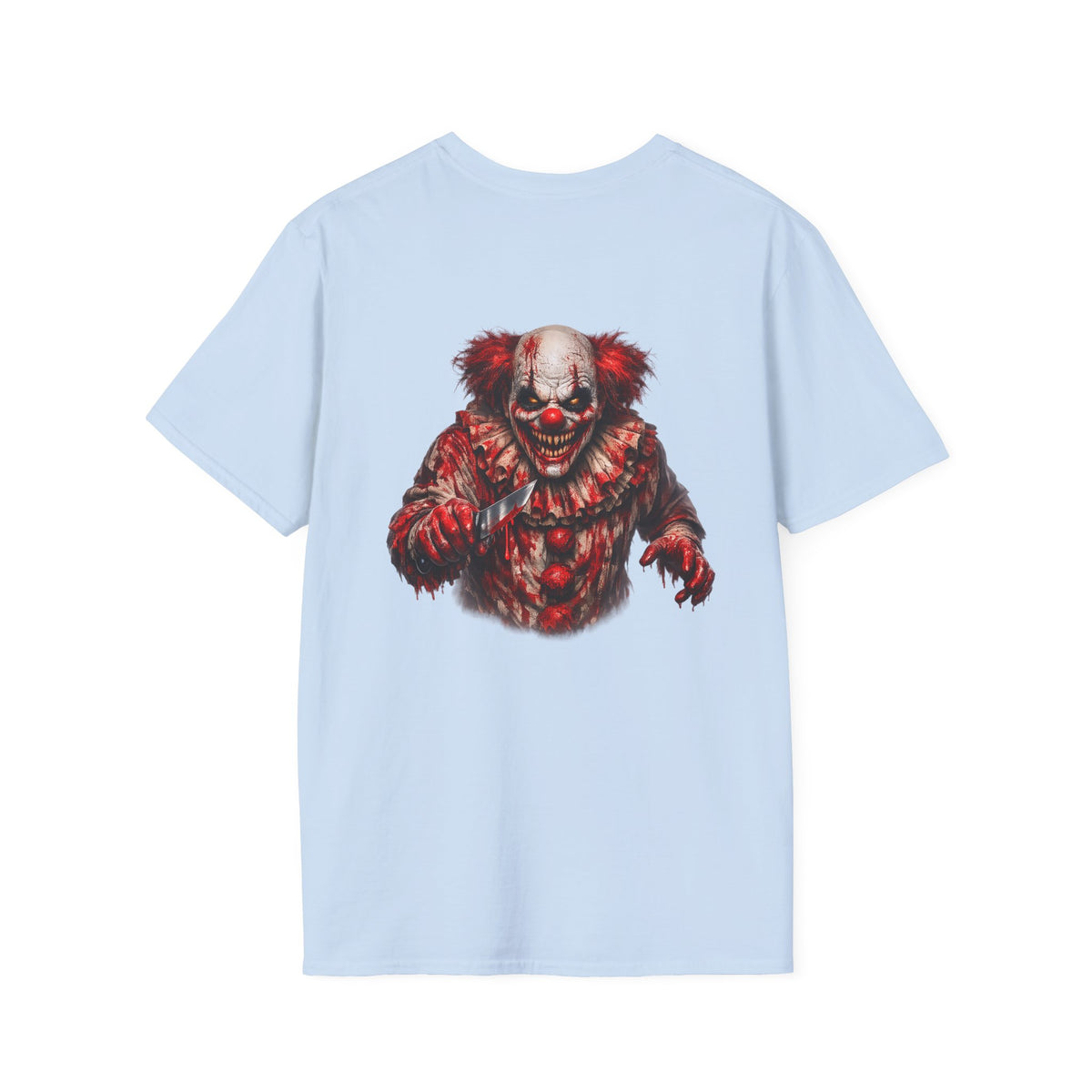 Horror Clown Bear T-Shirt— Creepy Bloodied Teddy Graphic T-Shirt - Personalized
