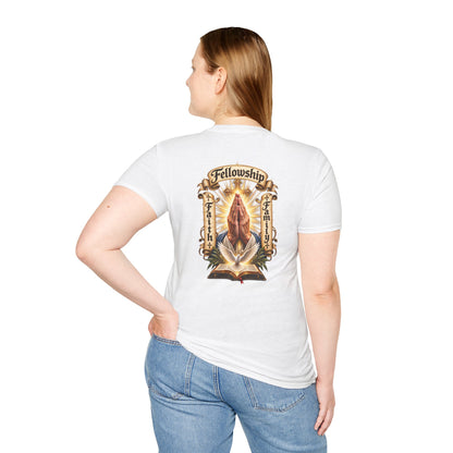 Prayer Hands T-Shirt — Vintage Sacred Heart Religious T-Shirt - Personalized