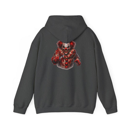 Horror Clown Bear Hoodie — Creepy Bloodied Teddy Graphic Sweatshirt - Personalized