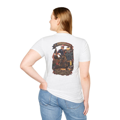 Patriotic Revolutionary War T-Shirt — Vintage American Flag Sleeves