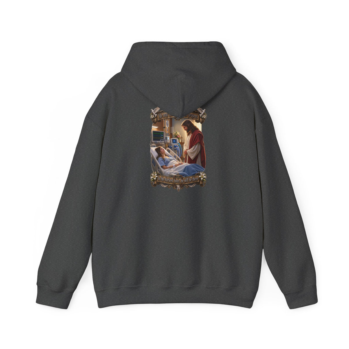 Religious Prayer Hoodie – Comforting Hospital Scene Pullover - Personalized