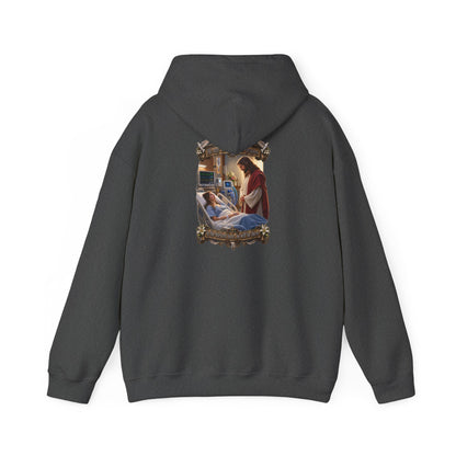 Religious Prayer Hoodie – Comforting Hospital Scene Pullover - Personalized