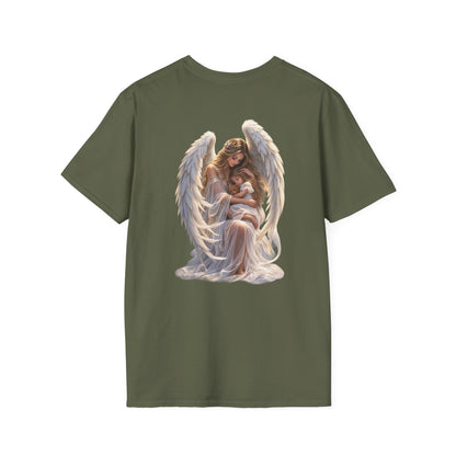Angel Mother & Child T-Shirt – Serene Guardian Graphic T-Shirt
